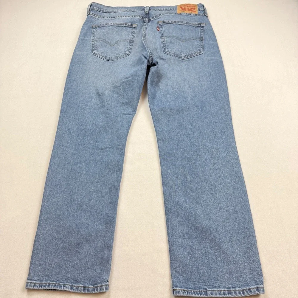 Levis 514 Straight Fit Mens Jeans W36‎ L30 Blue Denim Medium Wash 00514-1593